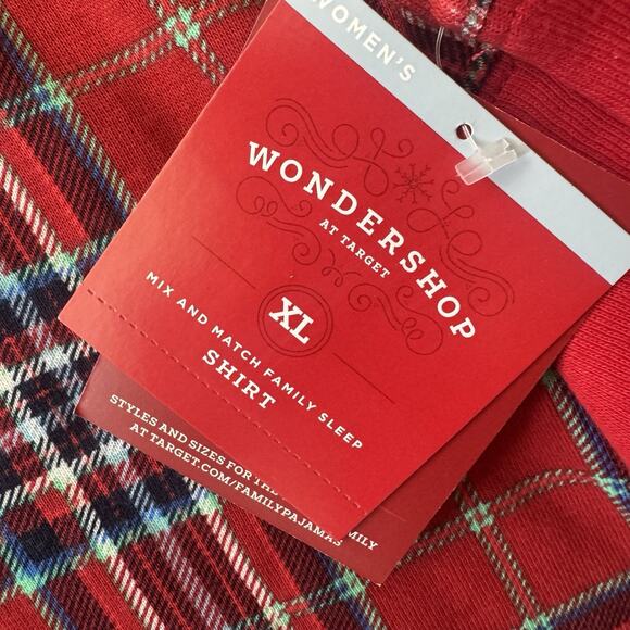 Wondershop at Target Women's Plaid Pajama Top Long Sleeve Size XL New With Tags - Picture 4 of 9